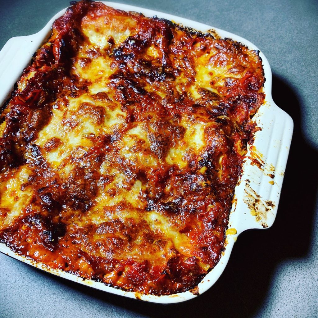 Sweet Onion, fennel and tomato lasagne