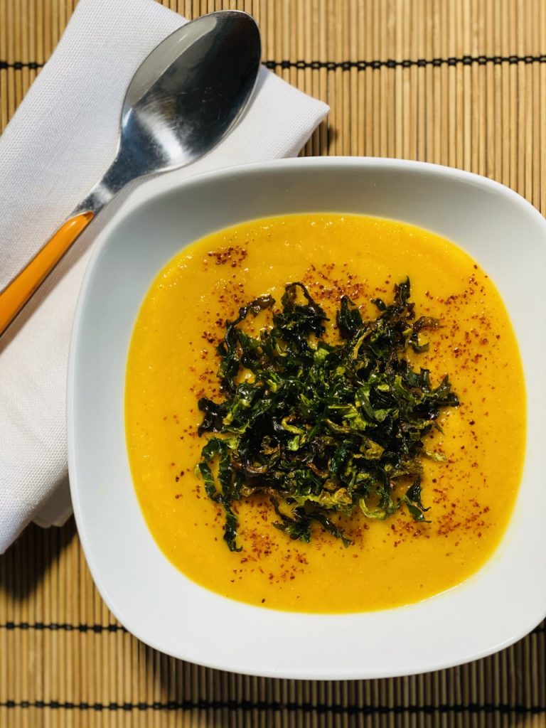 Carrot, lentil and miso soup