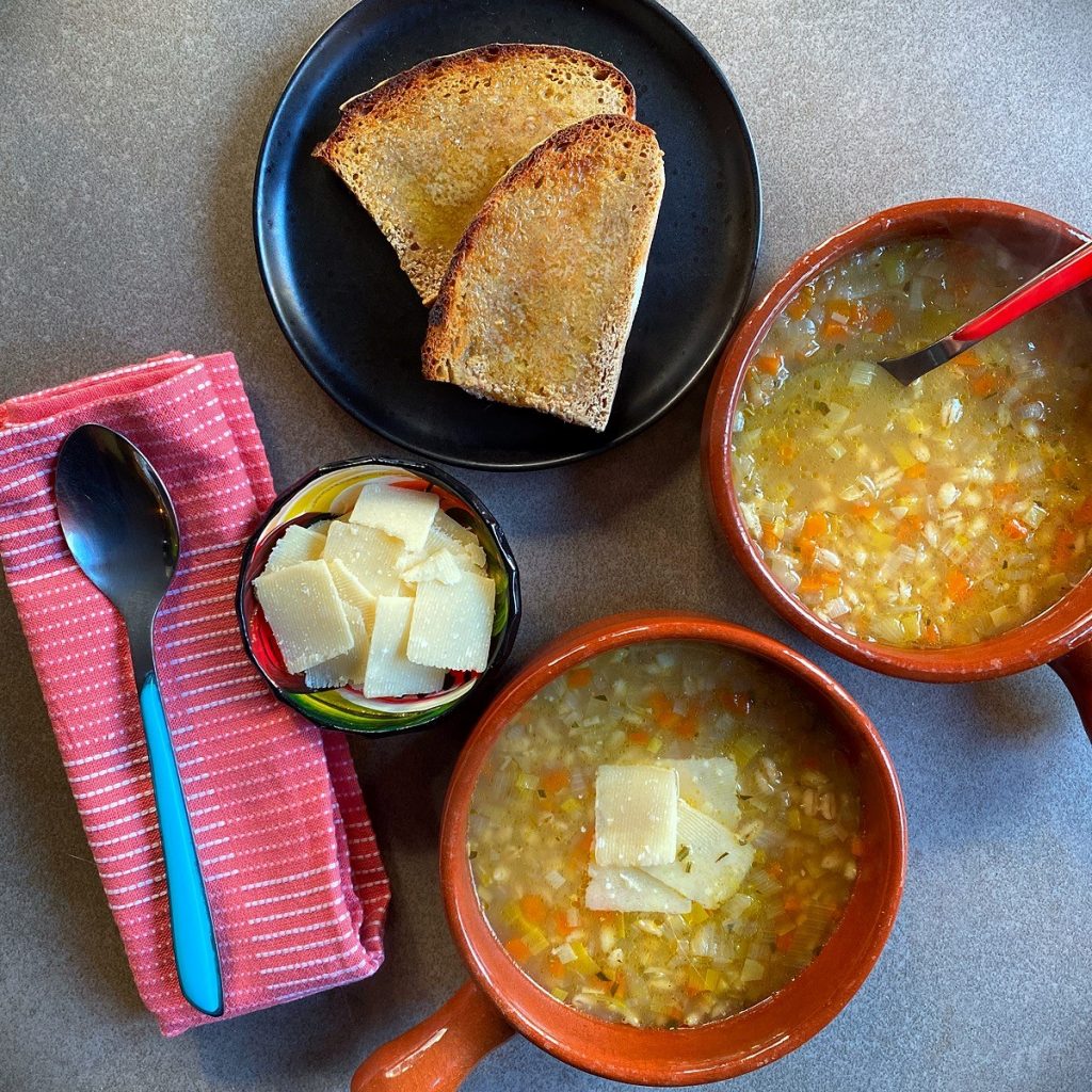 Barley and vegetable soup