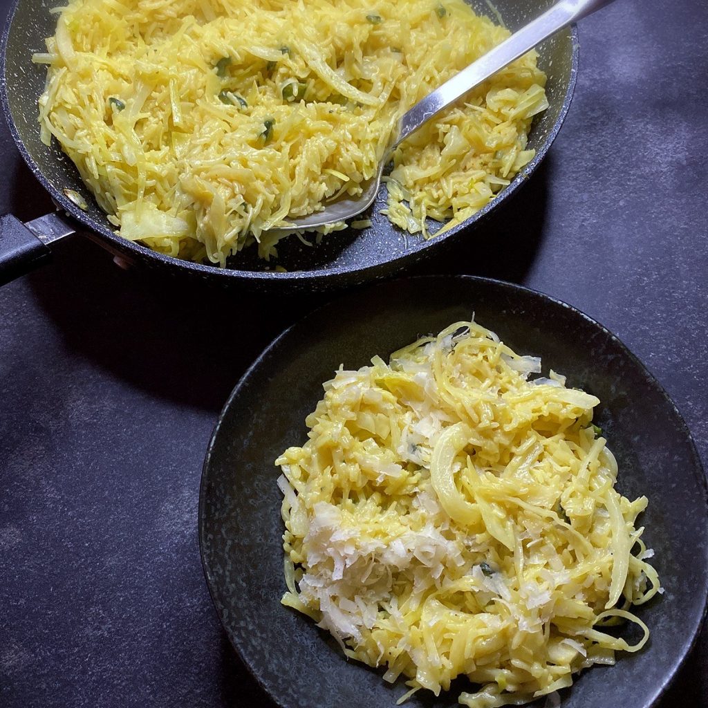 Parmesan and Miso Cabbage rice