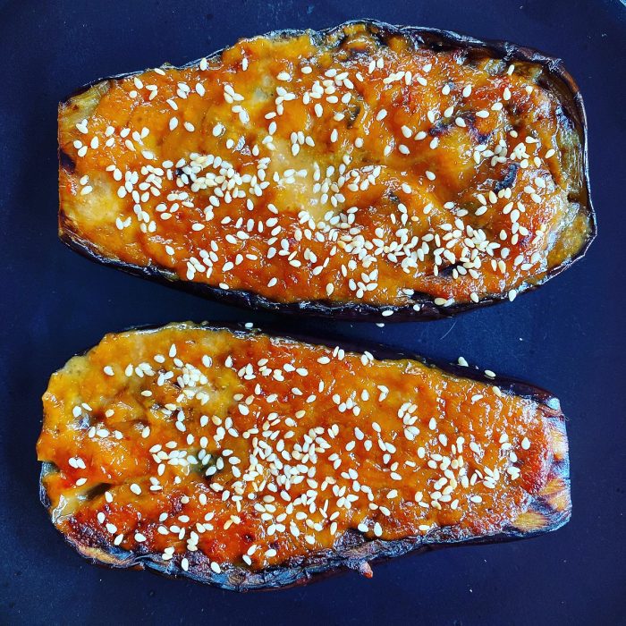 Nasu Dengaku – Sweet Miso Glazed Aubergine – The Gourmet Gays